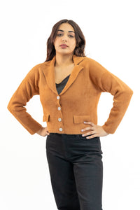 Relaxed Brown Cardigan
