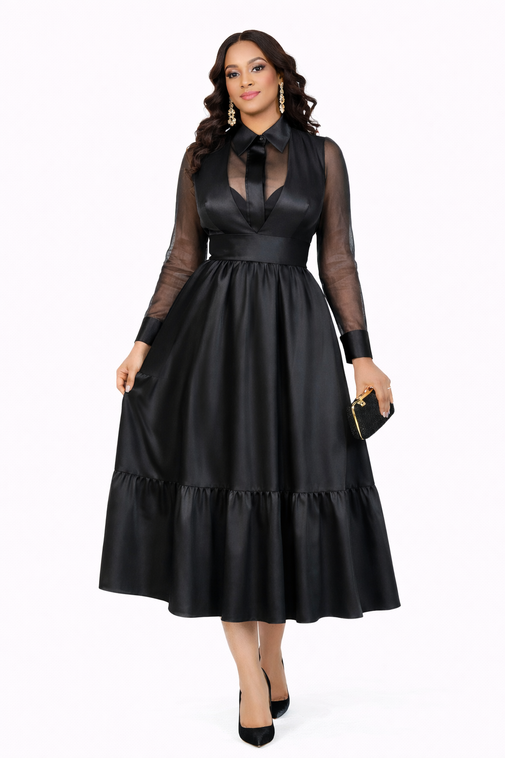 Sheer On black dress