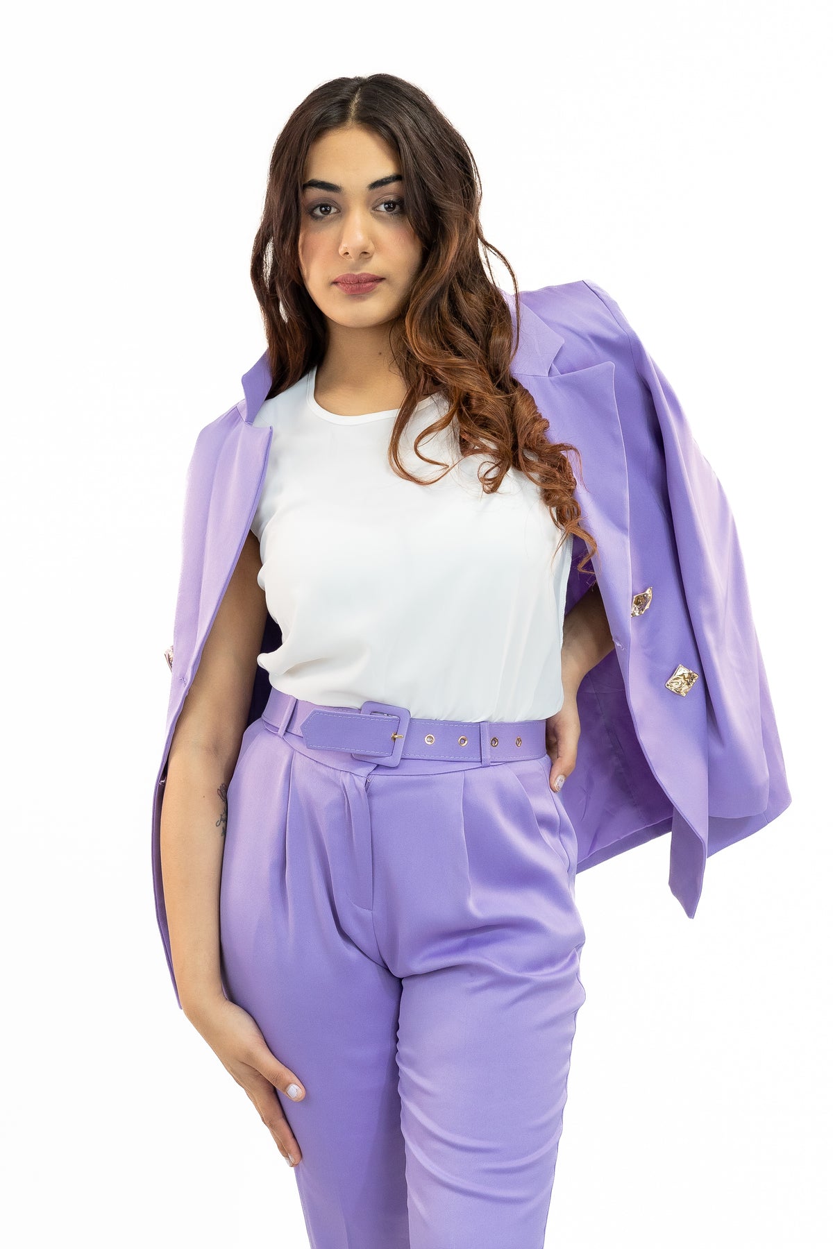 Exquisite purple suit