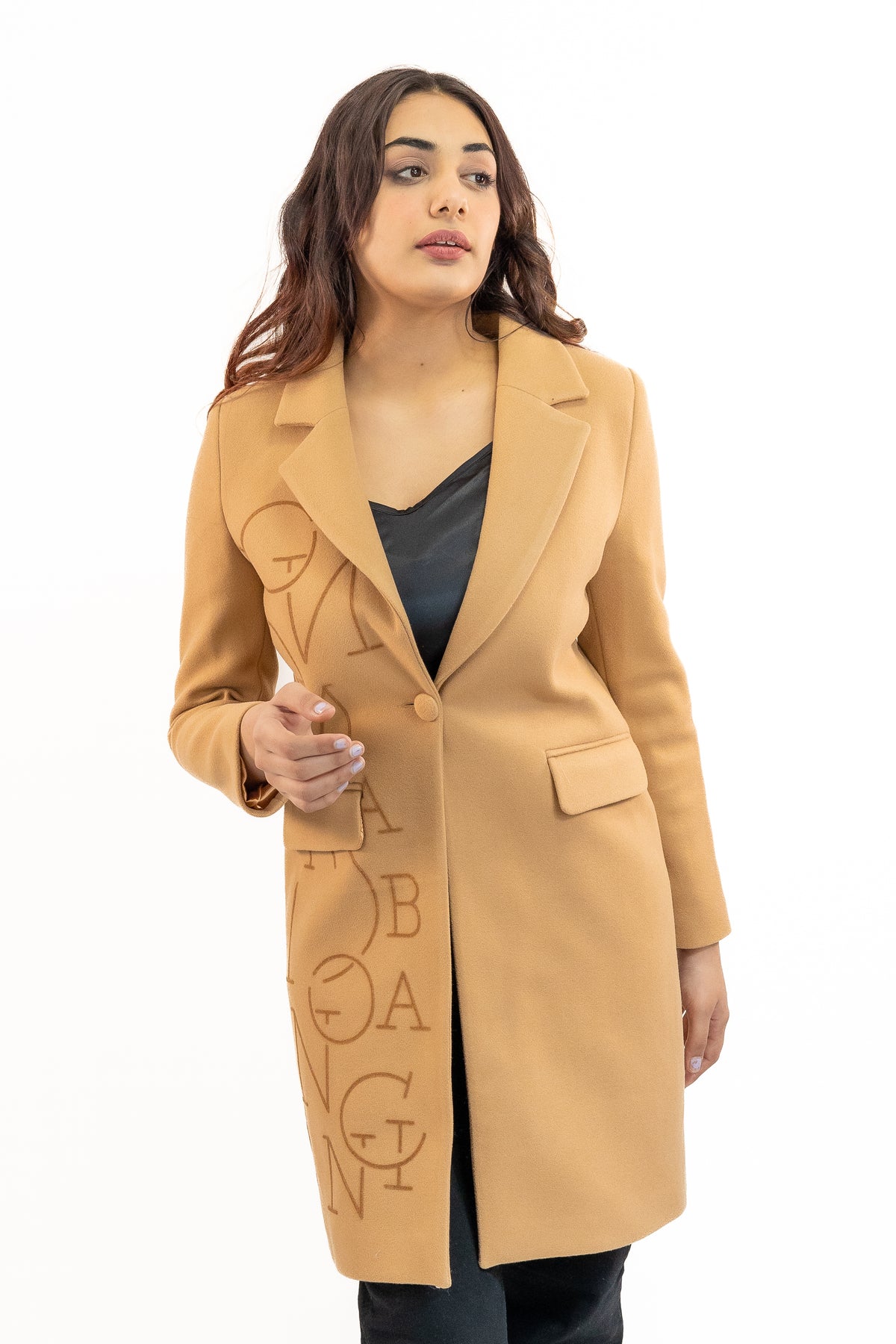 Caramel print Coat