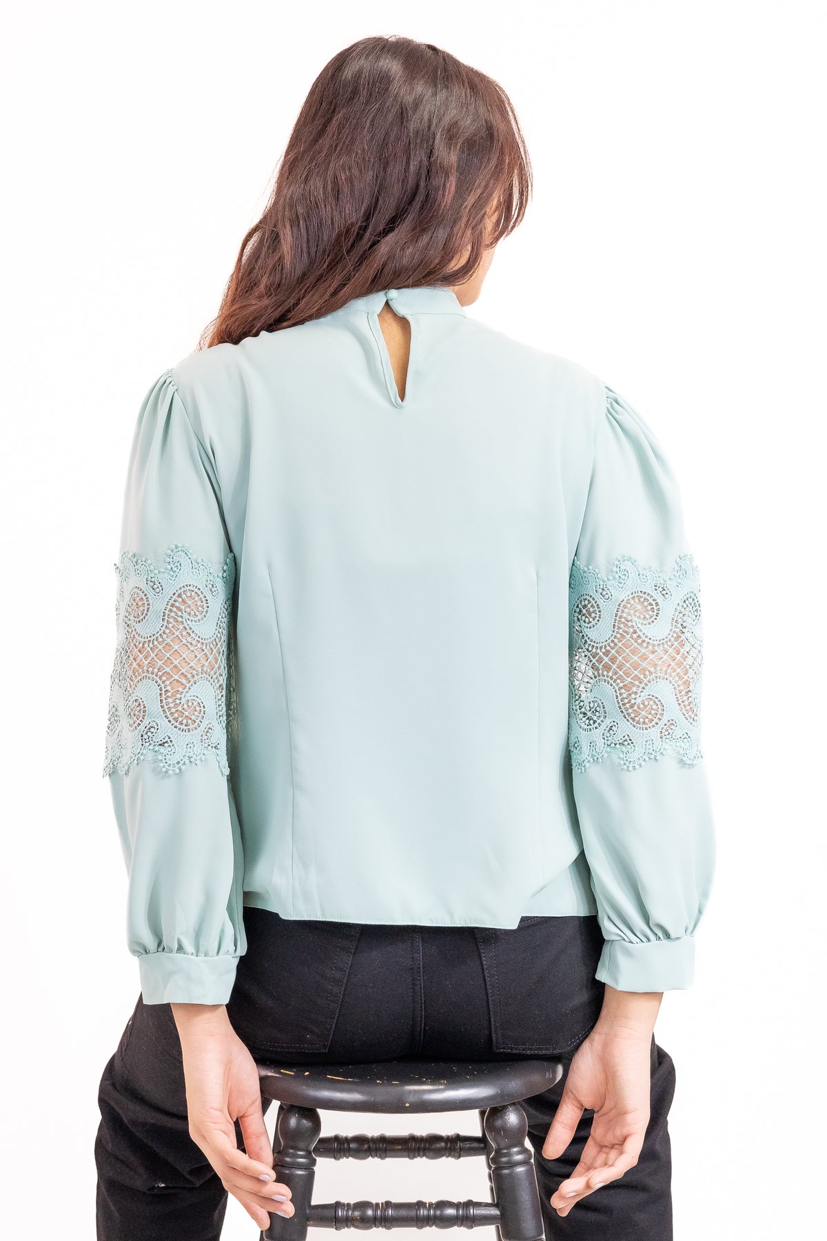 Mint Green Crochet Lace blouse