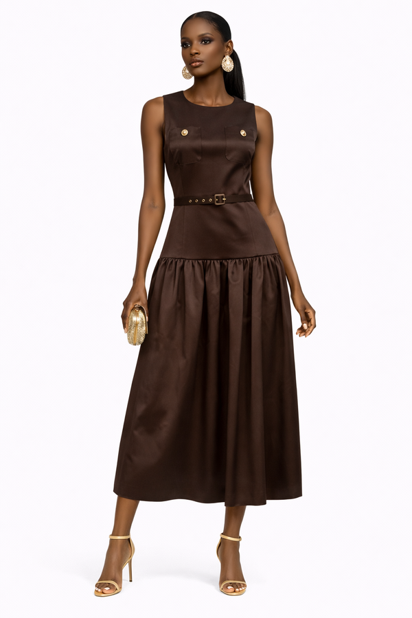 Destiny Brown Dress