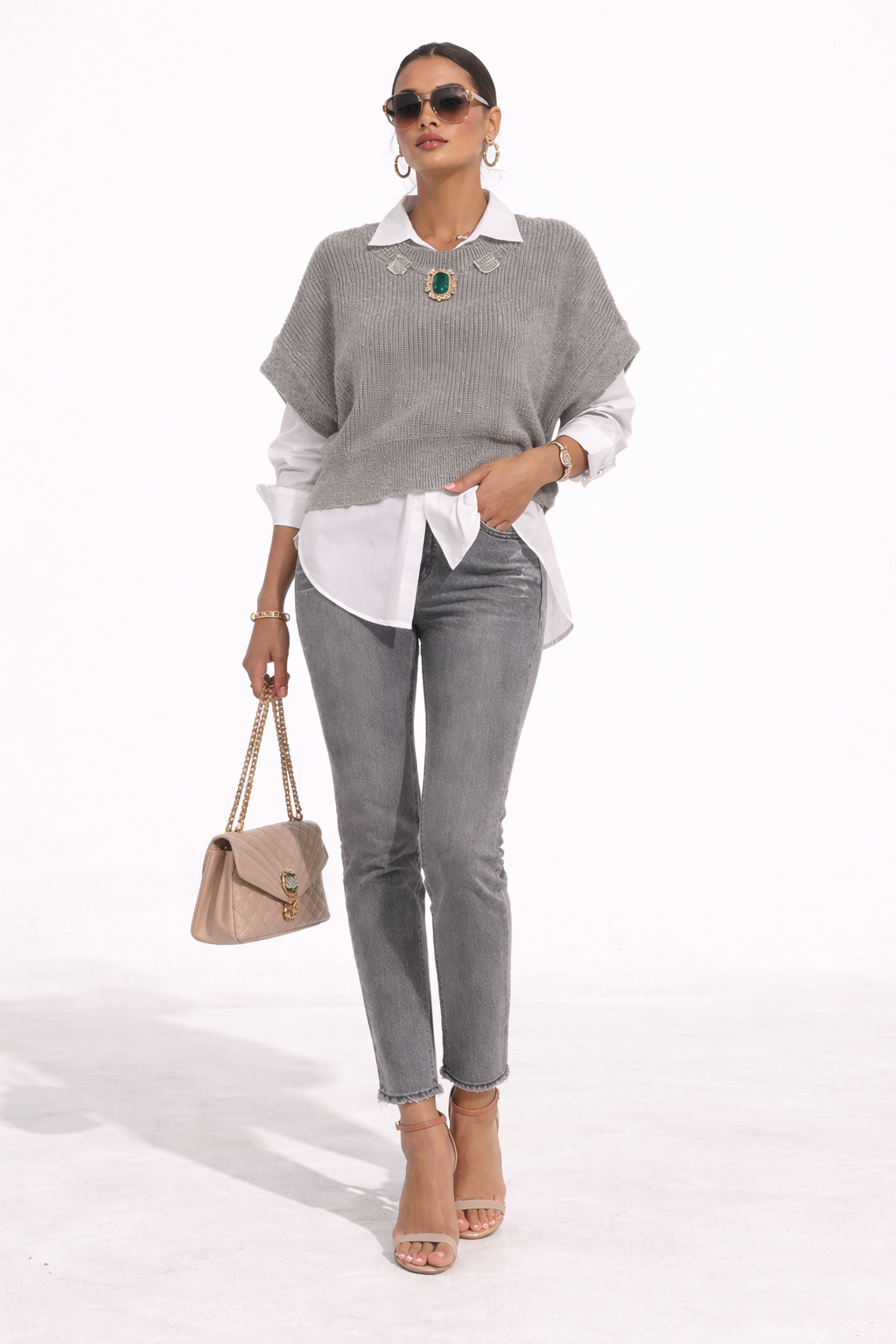 Sweater and Shirt combo Set