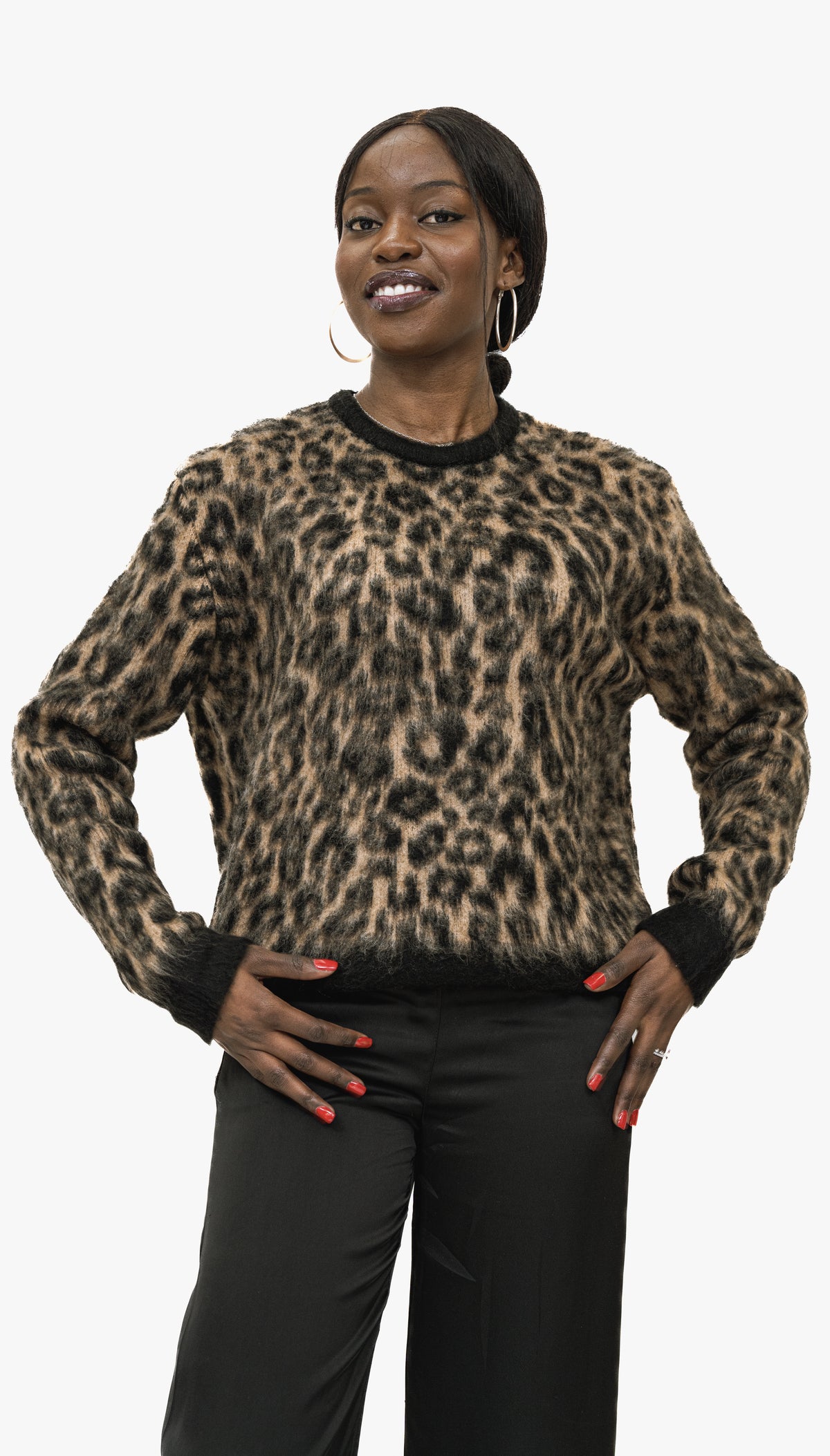 Leopard Print Kintwear sweater