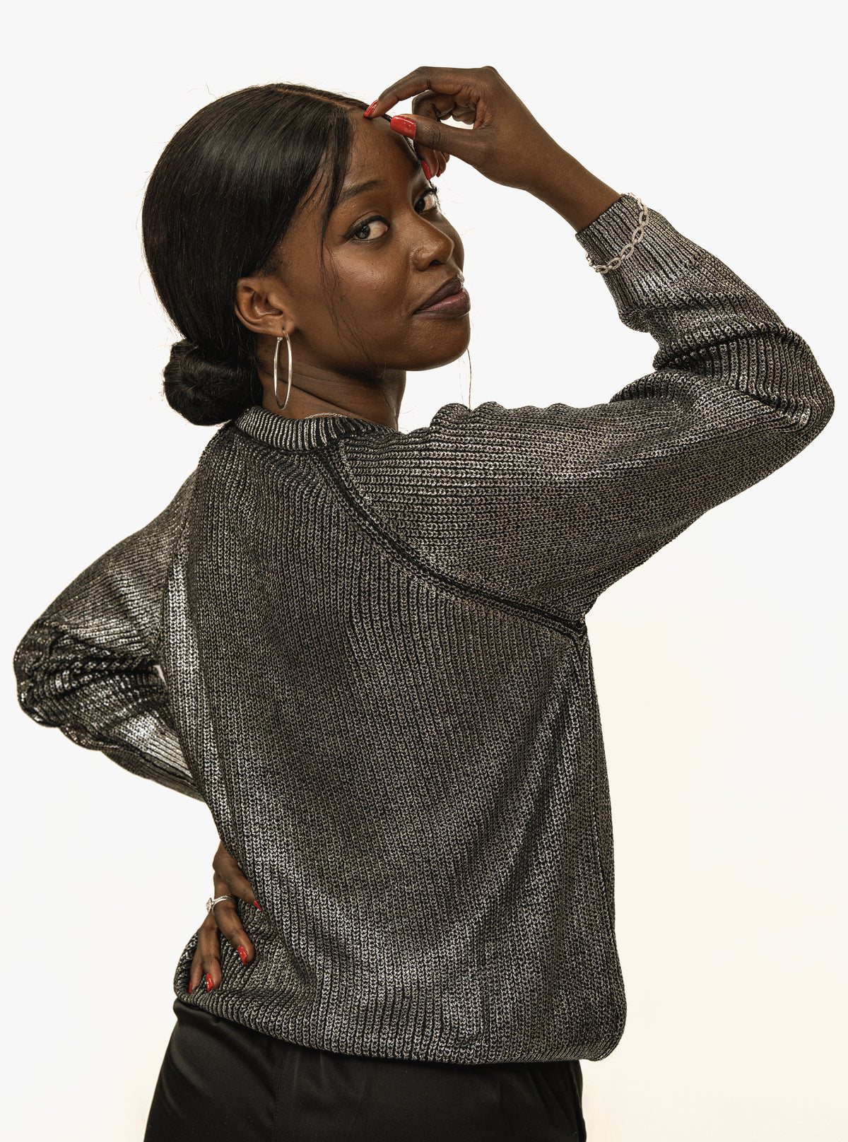 Black Silver knitwear sweater