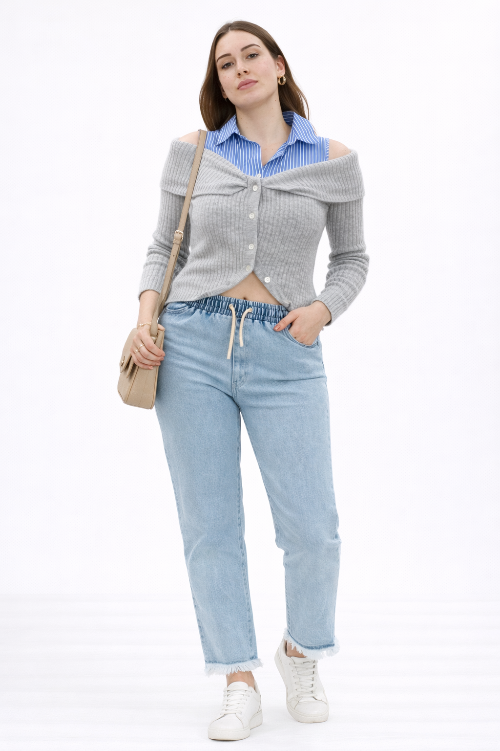 Drop down knitwear sweater