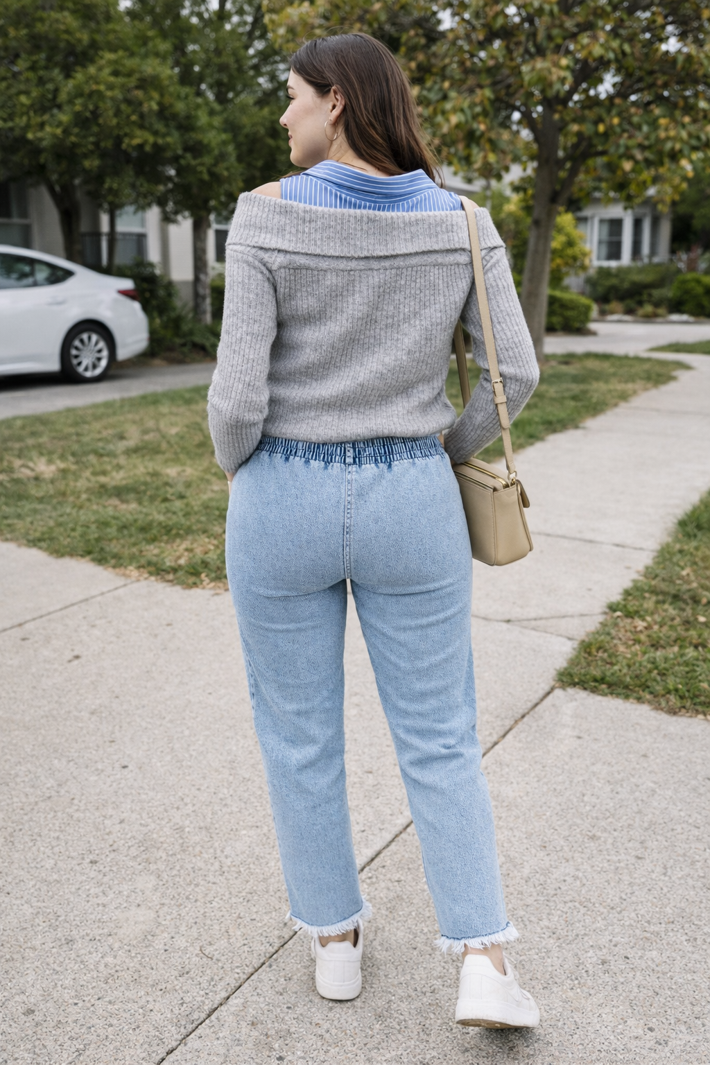 Drop down knitwear sweater