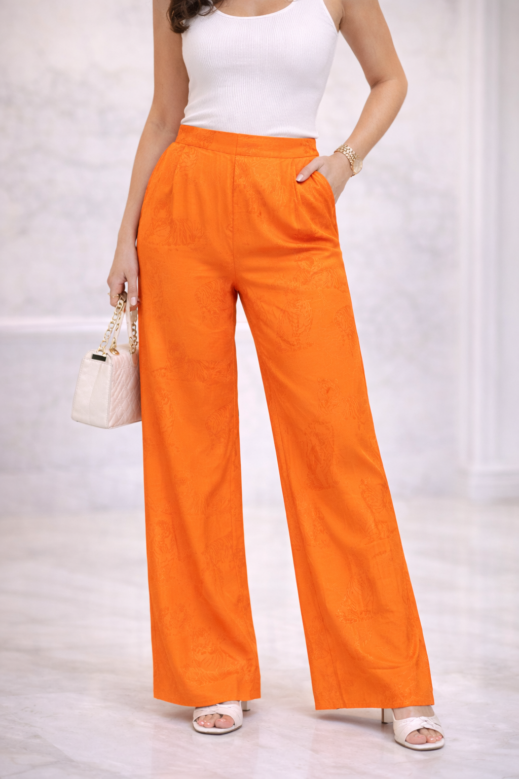 Flared Orange pants