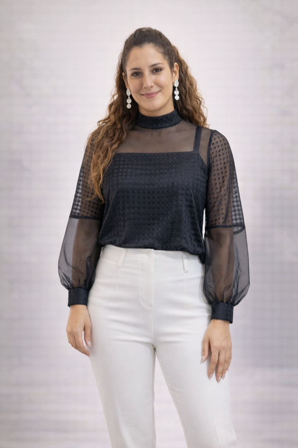 Sheer blouse (Two Piece)