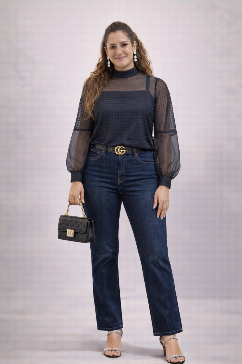 Sheer blouse (Two Piece)