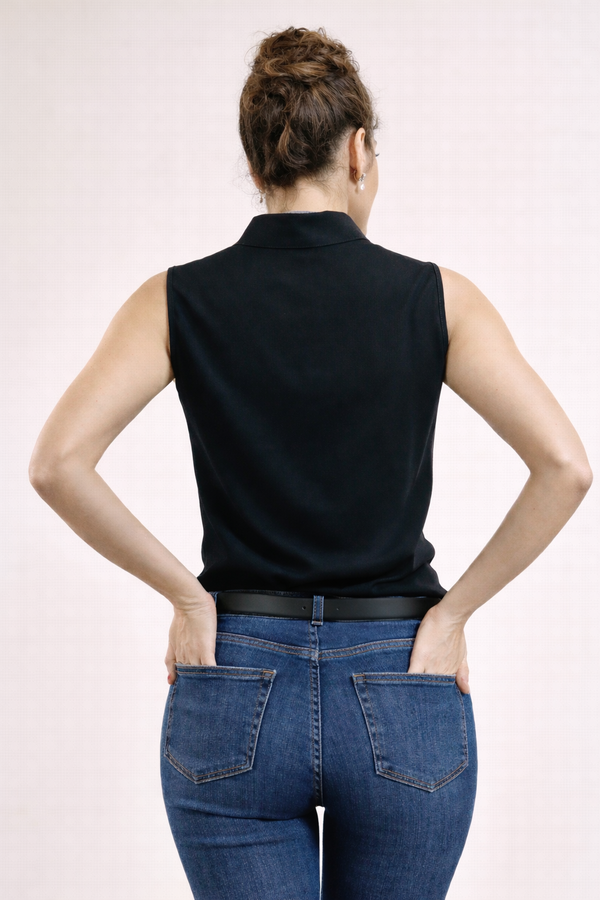 Black Sleeveless Blouse