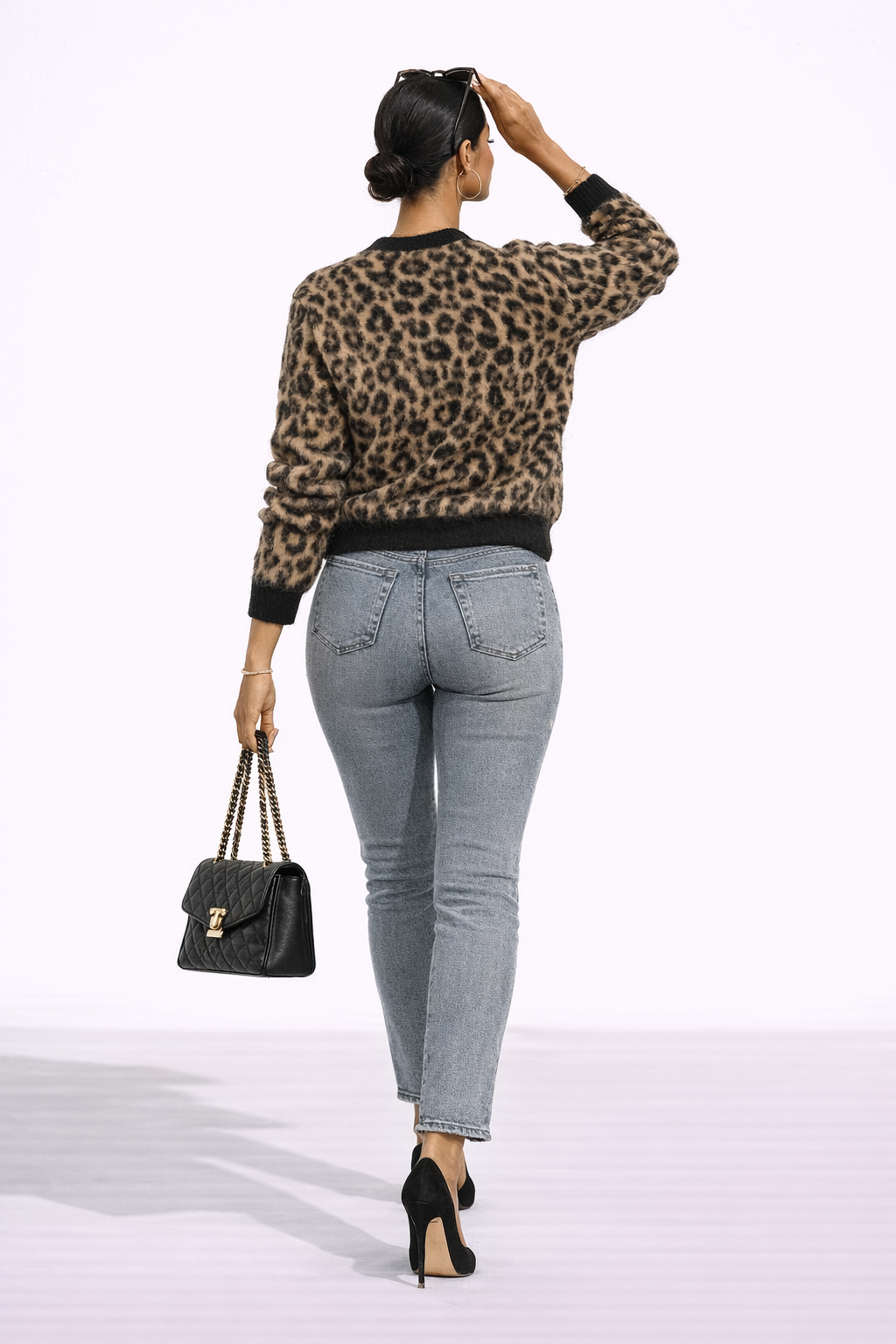Leopard Print Kintwear sweater