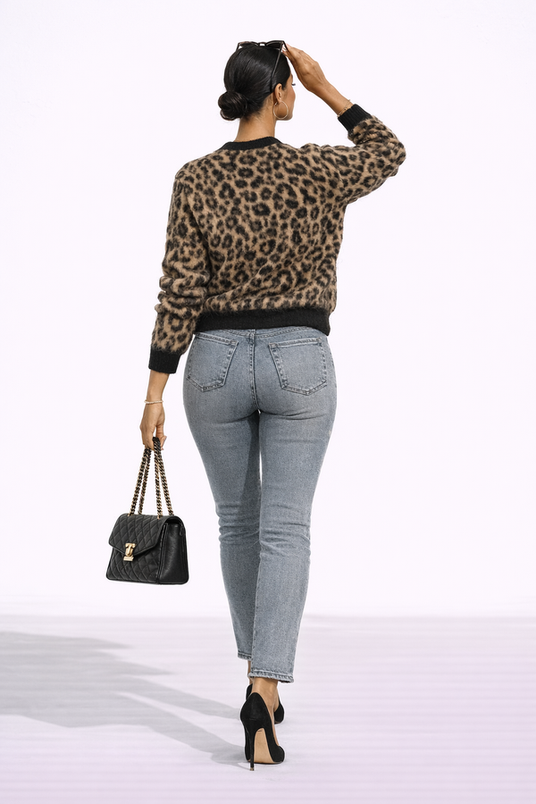 Leopard Print Kintwear sweater