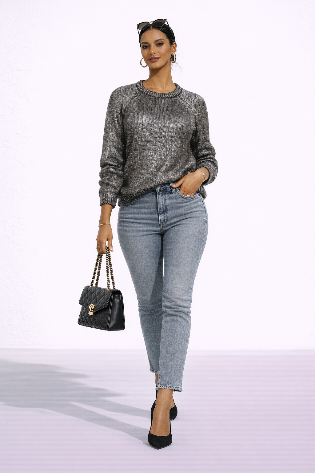 Black Silver knitwear sweater